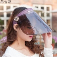 莆兮思puxisi夏季太阳帽韩版女士骑车防紫外线防晒空顶遮阳帽子遮脸电动车面罩