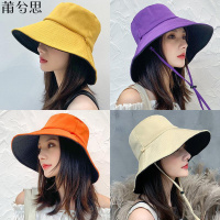 莆兮思puxisi渔夫帽女夏韩版潮日系红双面遮脸防紫外线帽子大沿防晒帽遮阳帽