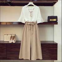 莆兮思puxisi2019新款大码女装夏季时尚两件套宽松显瘦气质200斤胖妹妹套装秋