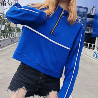 莆兮思puxisi卫衣女韩版薄款学生秋季女装ins原宿风宽松百搭短款T恤长袖上衣潮