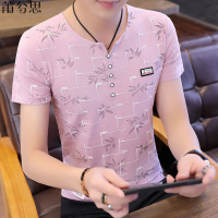 莆兮思puxisi【优质95%棉】2019夏季新款短袖T恤男韩版修身潮流男装上衣打底衫