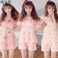 莆兮思puxisi睡衣女夏季短袖睡衣女可爱卡通睡衣女夏款大码宽松甜美家居服套装