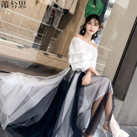 莆兮思puxisi半身裙女春夏新款高腰纱裙女学生韩版ins裙子中长款仙女纱裙