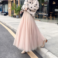 莆兮思puxisi纱裙半身裙女春夏款仙女裙中长款百搭a字裙学生韩版冬裙大摆裙