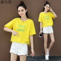 莆兮思puxisi心机T恤女小众2019新款夏装韩版短款体恤夏季百搭流行短袖上衣服