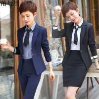 莆兮思puxisi秋冬新款职业装女装套装面试正装工装酒店工作服三件套西装套装女
