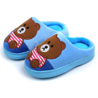 秋冬可爱小熊儿童棉拖鞋宝宝室内保暖拖鞋 男童女童防滑居家1-3岁