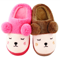 冬季儿童棉拖鞋男女童小孩可爱卡通加厚保暖防滑软底半包跟宝宝鞋