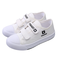 2018春秋儿童帆布鞋男童女童鞋子白色板鞋低帮纯色休闲单鞋白球鞋