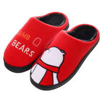 拖鞋冬儿童男女童卡通居家亲子鞋一家三口厚底保暖包跟宝宝棉拖鞋