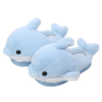 可爱海豚儿童拖鞋男童女童亲子宝宝室内家居鞋冬季新款小孩棉拖鞋
