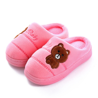 冬季儿童棉拖鞋男女童可爱卡通毛毛鞋防滑软底保暖一家三口亲子鞋