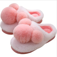 宝宝拖鞋冬季儿童棉拖鞋女2018新款男童保暖可爱小孩毛毛包跟棉鞋