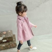 女童呢子外套秋冬宝宝加厚韩版洋气儿童公主毛呢大衣2018冬装新款