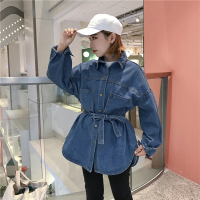 牛仔外套女2018秋季新款韩版中长款衬衫宽松长袖显瘦百搭学生上衣