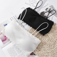 抹胸裹胸性感白色防走光学生少女文胸聚拢内衣打底带美背短款夏