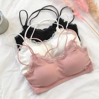 夏季韩版蕾丝边抹胸防走光聚拢文胸美背裹胸带背心内衣上衣女士