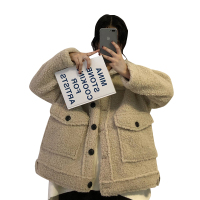 韩风chic加厚羊羔毛冬季流行外套女宽松长袖学生棉服2018新款棉衣