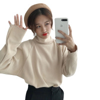 秋季女装韩版chic复古宽松显瘦高领打底衫长袖针织衫套头毛衣上衣