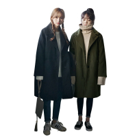 2018流行大衣女韩版显瘦中长款毛呢外套女冬学生茧型加厚呢子大衣