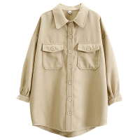 2018流行呢子大衣秋冬新款韩版百搭宽松中长款毛呢外套女学生森系