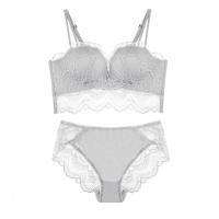 女士内衣套装女收副乳文胸聚拢小胸防下垂胸罩无钢圈性感薄款上托