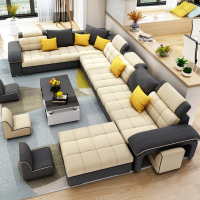 布艺沙发北欧免洗科技布沙发组合古达网红款简约现代大小户型客厅套装