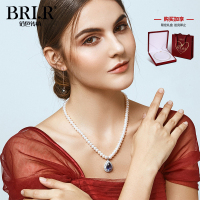 佰色传情7-8mm圆形强光淡水珍珠项链母亲节礼物送长辈送朋友女友礼物生日母亲节礼物