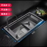 定制阶梯式手工古达水槽厨房洗菜盆洗碗池大单槽