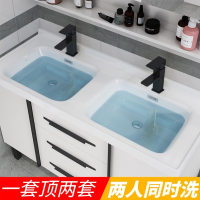 定制定制_ 双盆浴室柜组合现代洗漱台古达定制洗手盆洗脸盆柜一体陶瓷洗漱台