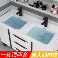 定制定制_ 双盆浴室柜组合双盆洗手台定制洗手盆洗脸盆柜古达一体陶瓷洗漱台