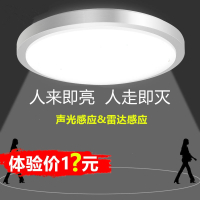 雷达人体感应声控灯厕所灯厨房走廊过道楼梯车库宾馆家用led灯具