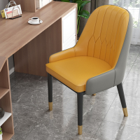 古达现代轻奢靠背椅子餐椅休闲椅咖啡酒店椅北欧椅子简约家用加厚凳子