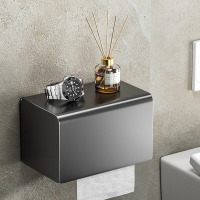 古达卫生间纸巾盒免打孔厕所放卫生纸厕纸置物架壁挂式卷纸抽纸盒