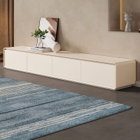 芊怡(QIANYI)北欧奶油风木电视柜现代简约客厅家用小户型落地奶白色电视机柜