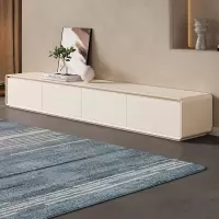 芊怡(QIANYI)北欧奶油风木电视柜现代简约客厅家用小户型落地奶白色电视机柜