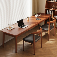 芊怡(QIANYI)木长条电脑桌双人学生书桌卧室家用写字台长方形工作台办公桌子