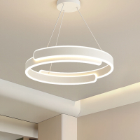 古达意式餐厅吊灯现代简约极简圆环家用大气卧室灯艺术餐厅灯