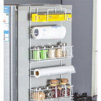 古达冰箱置物架侧面挂架多层厨房用品多功能家用大全侧壁保鲜膜收纳架