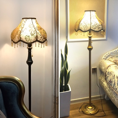 古达欧式客厅落地灯卧室复古沙发旁边美式轻奢法式设计感智能床头台灯