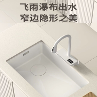 古达白色水槽大单槽不锈钢洗菜盆厨房洗碗池家用台下盆