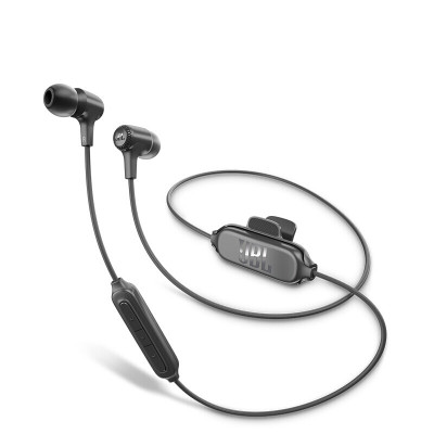 JBL/E25BT 无线耳机蓝牙入耳式耳机 苹果安卓通用型 跑步运动重低音通话耳机耳塞 黑色