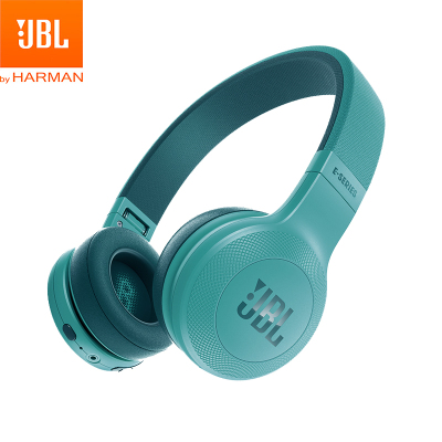 JBL/E45BT头戴式蓝牙无线耳机 运动跑步立体声音乐耳麦 重低音HIFI 通话线控手机耳机 青色