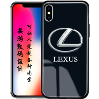 HIGE/苹果X豪华车标手机壳 个性定制玻璃背板车标系列 iphone X防摔保护套壳 5.8英寸 雷克萨斯