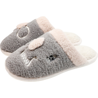 美人桥男女棉拖鞋冬季新款情侣款居家鞋保暖舒适卧室软底地板拖