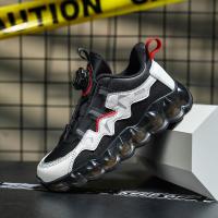 邦塞斯 男童鞋子秋冬款2022新款旋转纽扣跑鞋小学生男孩儿童运动鞋