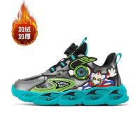 邦塞斯 奥特曼发光鞋子2022秋冬季新款透气儿童旋转纽扣鞋运动鞋加绒