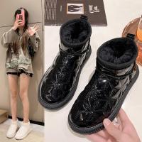 邦塞斯 雪地靴女冬加绒2022新款防滑厚底雪地棉短靴保暖百搭棉鞋靴子