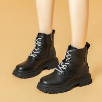 邦塞斯 马丁靴女2022年秋季新款英伦风短靴秋冬冬季加绒