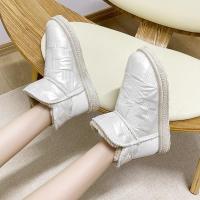 邦塞斯 雪地靴女冬2022年新款时尚皮毛一体靴子加绒加厚保暖面包棉鞋